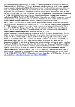 manual control remoto radioshack tx 76102