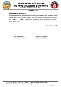 NUMERO TELEFONICO Informaci&oacute;n para comunicarse