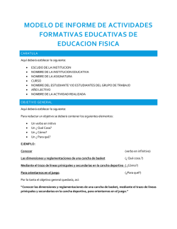 modelo de informe de actividades formativas educativas de