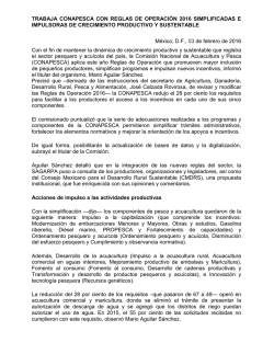 TRABAJA CONAPESCA CON REGLAS DE OPERACI&Oacute;N