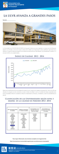 La ULVR avanza a grandes pasos - Universidad Laica Vicente