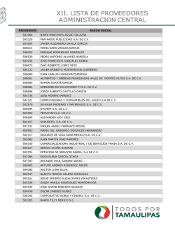 Padr&oacute;n de Proveedores - Informaci&oacute;n P&uacute;blica del Estado de