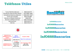 Tel&eacute;fonos Utiles InfOSSSBancarios