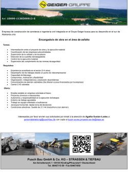 Encargado/a de obra en el &aacute;rea de asfalto