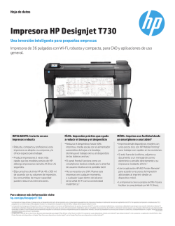 Hoja de datos | Impresora HP Designjet T730