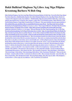 Libro Ang Mga Pilipino Kwentong Barbero Ni Bob Ong