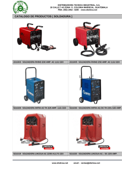 catalogo de productos [ soldadura ] - Distribuidora Tecnica Industrial