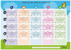 Men&uacute; ESC. INFANTILES Febrero