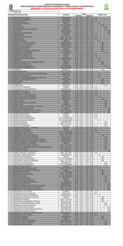 ex&aacute;menes a t&iacute;tulo de suficiencia extraordinario - Upiicsa