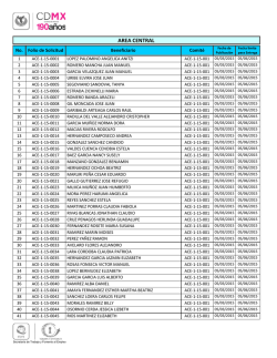 AREA CENTRAL - Secretar&iacute;a de Trabajo y Fomento al Empleo