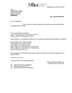 2016020014104 - Superintendencia de Valores y Seguros