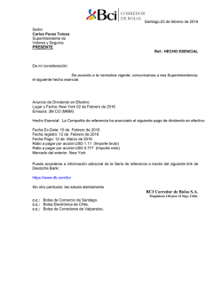 2016020014107 - Superintendencia de Valores y Seguros