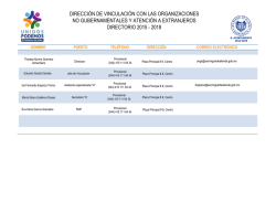 DIRECCI&Oacute;N DE VINCULACI&Oacute;N CON LAS ORGANIZACIONES NO