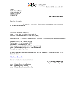 2016020013105 - Superintendencia de Valores y Seguros