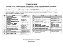 CONVOCATORIA