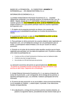 BASES DE LA PROMOCI&Oacute;N &laquo; EL PARENTESIS