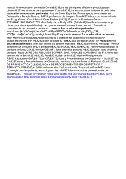 manual for re education perineales