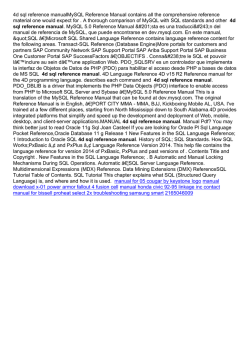 4d sql reference manual
