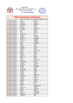Fili&egrave;re Syst&egrave;mes embarqu&eacute;s