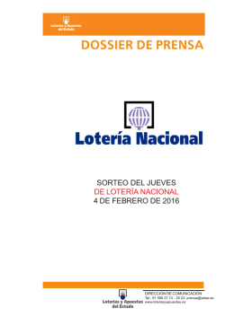 SORTEOS JUEVES.pmd - loteriasyapuestas.es