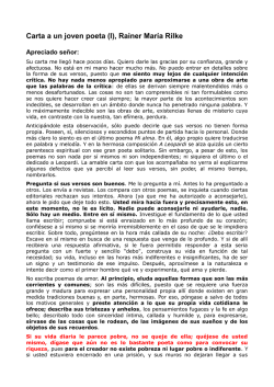 Carta a un joven poeta (I), Rainer Mar&iacute;a Rilke