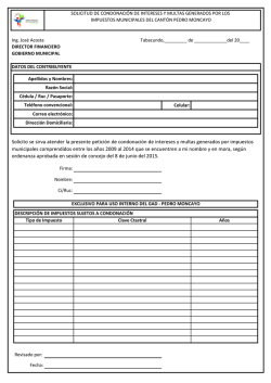 Solicito se sirva atender la presente petici&oacute;n de condonaci&oacute;n de