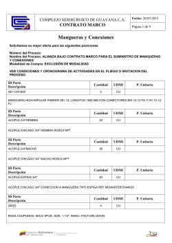 Mangueras y Conexiones