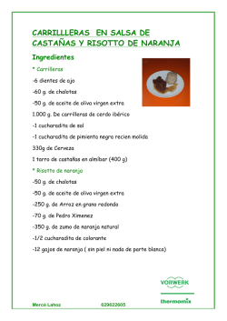 Carrilleras en salsa de casta&ntilde;as y risotto