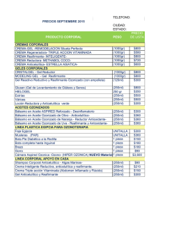 TELEFONO: PRECIOS SEPTIEMBRE 2015 CIUDAD