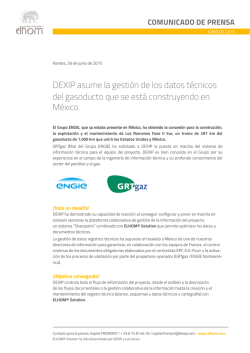 DEXIP asume la gesti&oacute;n de los datos t&eacute;cnicos del