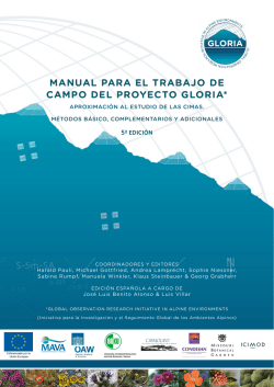 Manual para el trabajo de campo del proyecto GLORIA