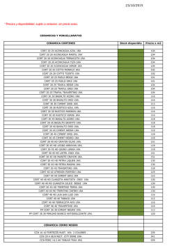 Stock - ceramicas on line
