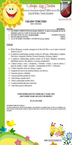 Grado Tercero de Primaria