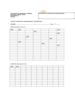 GUIA DE MATEMATICA TERCERO BASICO &ldquo;NUMERACI&Oacute;N