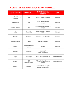 curso &ndash; tercero de educaci&oacute;n primaria