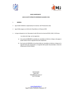 www.ligaelsalto.cl Liga El Salto Futbolito Clausura 15&acute;