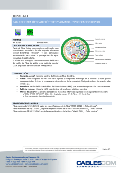 CABLE DE FIBRA &Oacute;PTICA DIEL&Eacute;CTRICO Y ARMADO