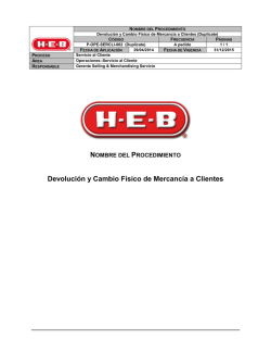 Devoluci&oacute;n y Cambio F&iacute;sico de Mercanc&iacute;a a Clientes