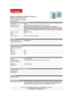 papel higienico jumbo 4 rollos 600mt blanco elite