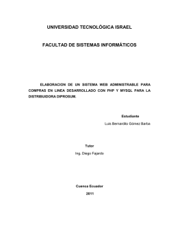 universidad tecnol&oacute;gica israel facultad de sistemas inform&aacute;ticos