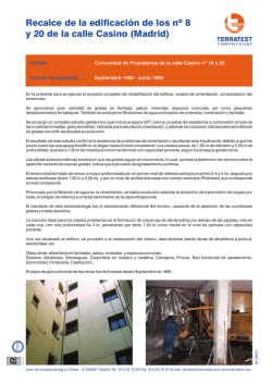 Recalce de la edificaci&oacute;n de los n&ordm; 8 y 20 de la calle Casino (Madrid)