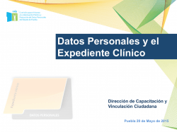 Datos Personales y el Expediente Cl&iacute;nico