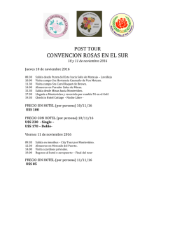 Programa Post Tour - Asociaci&oacute;n Uruguaya de la Rosa