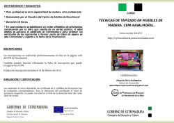 tapizado muebles madera - CPR de Navalmoral de la Mata