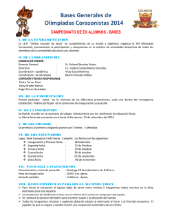 Bases de olimpiadas 2014 Ex-Alumnos