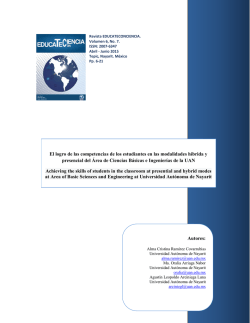 El logro de las competencias de los estudiantes en las modalidades