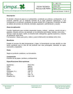 FICHA TECNICA FECULA DE PAPA