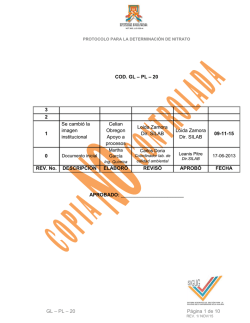 GL-PL-20. PROTOCOLO NITRATOS