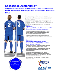 Escasez de Acetonitrilo?