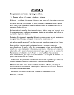 Programaci&oacute;n orientada a objetos y modelado.